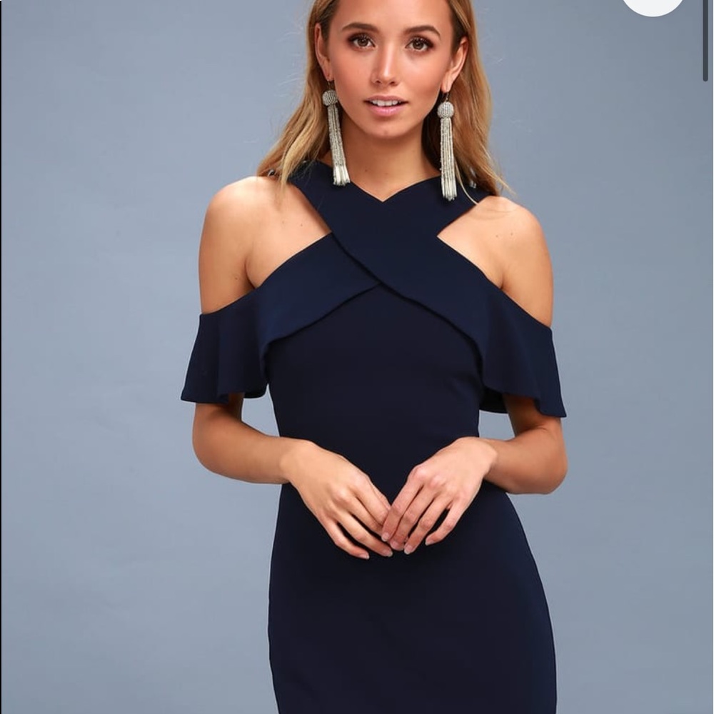 LULU’S | CITYSCAPE OFF-THE-SHOULDER BODYCON DRESS